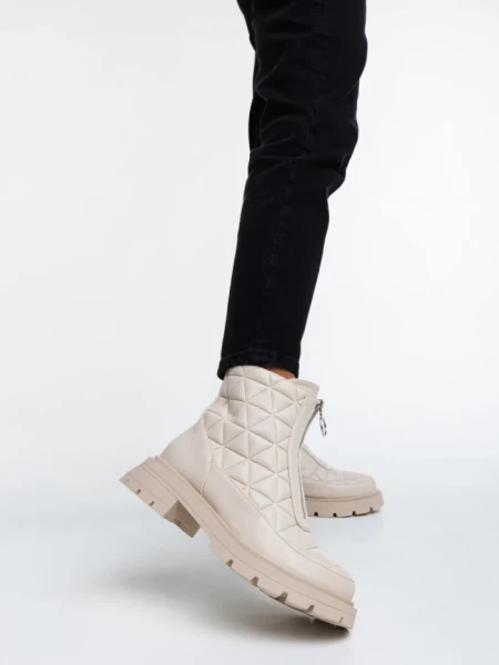 Дамски боти бежови от еко кожа Katarina