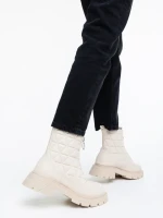 Дамски боти бежови от еко кожа Katarina