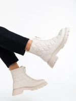 Дамски боти бежови от еко кожа Katarina