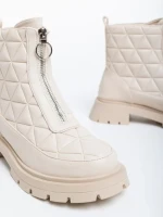 Дамски боти бежови от еко кожа Katarina