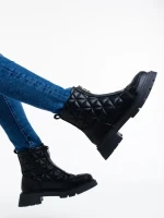 Дамски боти черни от еко кожа Katarina