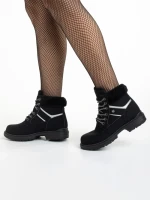 Дамски боти  черни  от еко кожа  Rehana