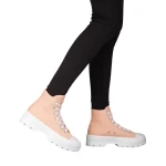 Дамски кецове  розови  от текстилен материал  Roses