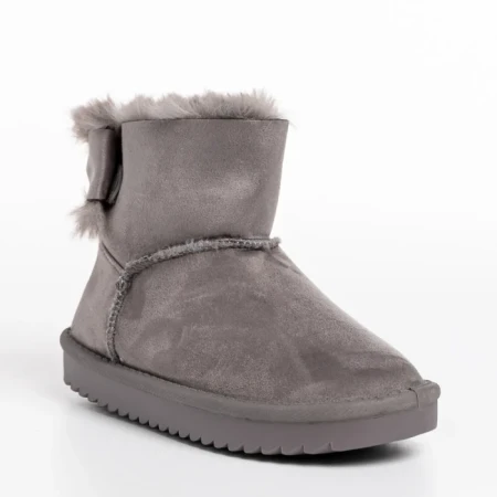 Детски чизми сиви  от текстилен материал  Scotti