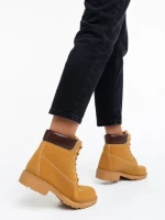 Дамски боти камел от еко кожа Smilla