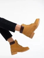 Дамски боти камел от еко кожа Smilla