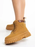 Дамски боти  камел от еко кожа  Isley