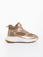Дамски спортни обувки златисти от текстилен и синтетичен материал Varava
