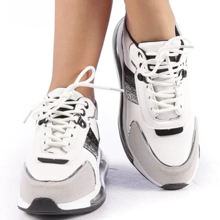 Дамски спортни обувки  Tamina бели с черно