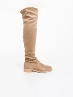 Дамски чизми бежови от текстилен материал Verria