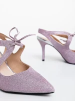 Дамски обувки лилави от текстилен материал Shaira