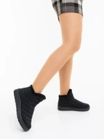 Дамски боти черни от текстилен материал Atala