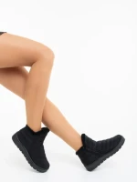 Дамски боти черни от текстилен материал Atala