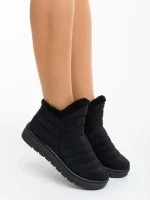 Дамски боти черни от текстилен материал Atala