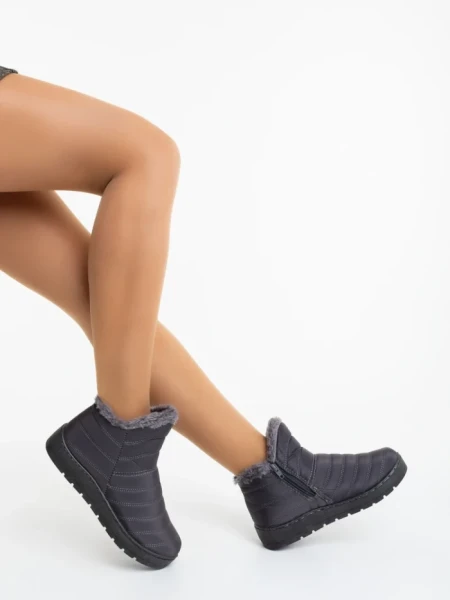 Дамски боти сиви от текстилен материал Atala