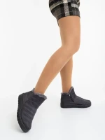 Дамски боти сиви от текстилен материал Atala