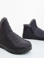 Дамски боти сиви от текстилен материал Atala