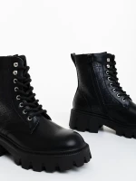 Дамски боти черни от екологична кожа Robyna