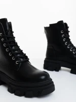 Дамски боти черни от екологична кожа Montara