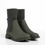 Дамски боти  зелени  от еко кожа и текстилен материал  Camryn