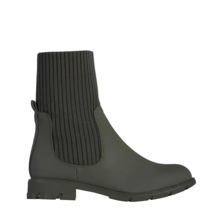 Дамски боти  зелени  от еко кожа и текстилен материал  Camryn