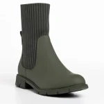 Дамски боти  зелени  от еко кожа и текстилен материал  Camryn