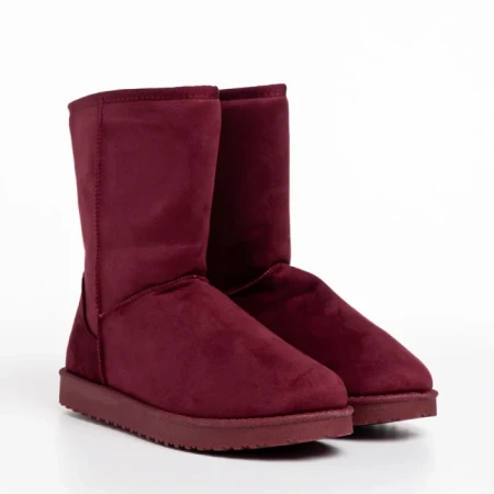 Дамски чизми грена  от текстилен материал  Daleyza