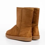 Дамски чизми камел от текстилен материал  Daleyza