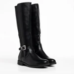 Дамски чизми черни  от еко кожа  Daleyza