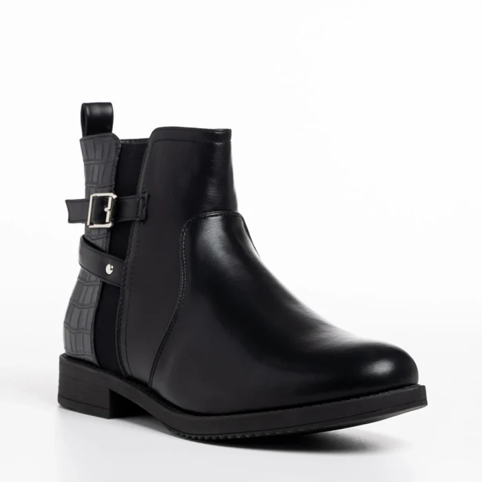 Дамски боти  черни  от еко кожа  Anaya