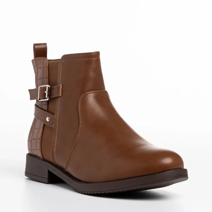 Дамски боти  светло кафяви от еко кожа  Anaya