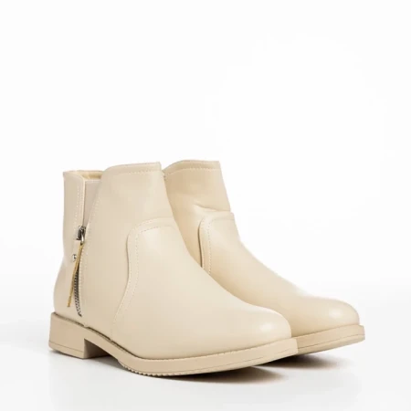 Дамски чизми бежови  от еко кожа  Falecia