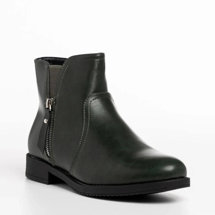 Дамски чизми зелени  от еко кожа  Falecia