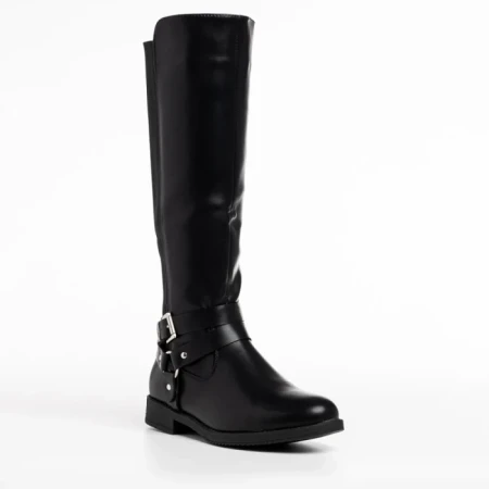 Дамски чизми черни  от еко кожа  Alaia