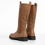 Дамски чизми кафяви  от еко кожа  Amiyah