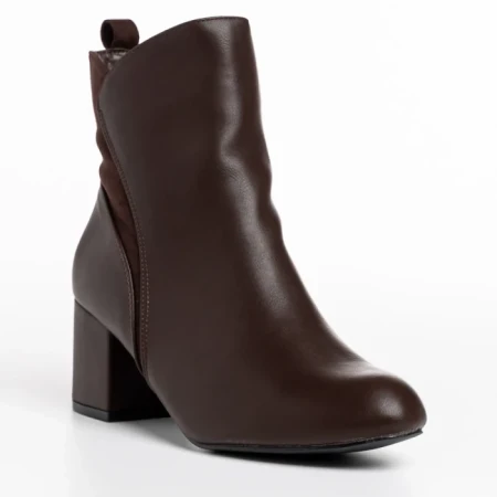Дамски боти  тъмно кафяви от еко кожа  Arielle