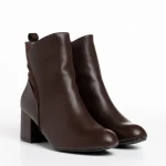 Дамски боти  тъмно кафяви от еко кожа  Arielle