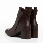 Дамски боти  тъмно кафяви от еко кожа  Arielle