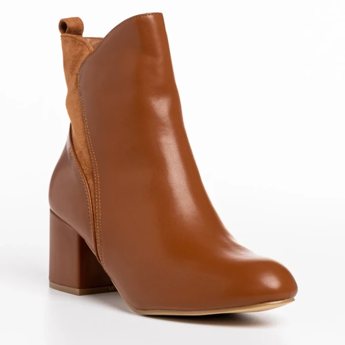 Дамски боти  светло кафяви от еко кожа  Arielle