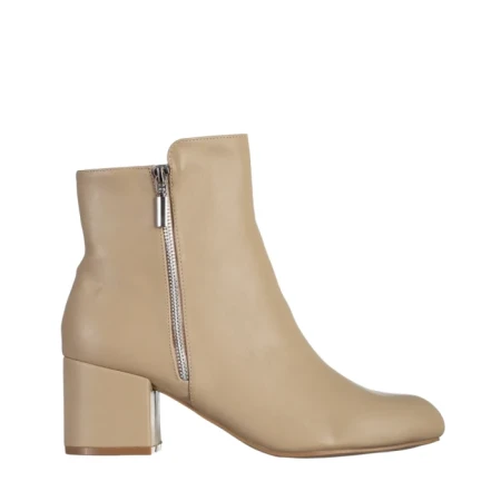 Дамски боти  бежови  от еко кожа  Everlee