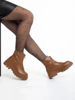 Дамски боти  кафяви  от еко кожа  Celestina