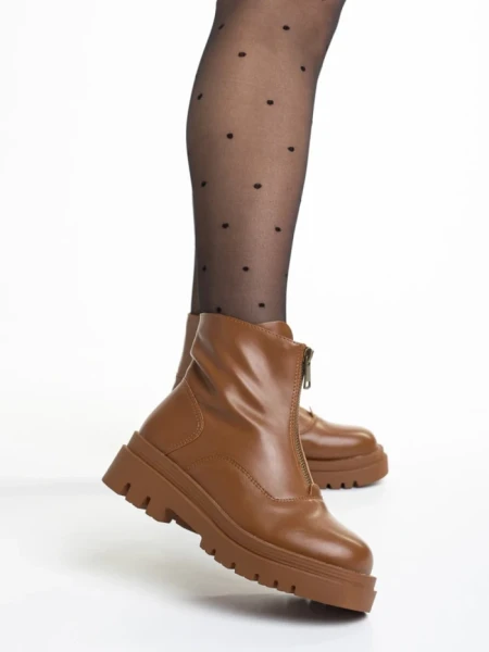 Дамски боти  кафяви  от еко кожа  Celestina