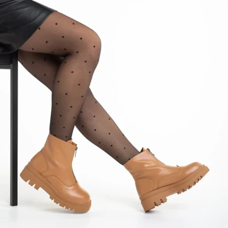 Дамски боти  камел  от еко кожа  Celestina