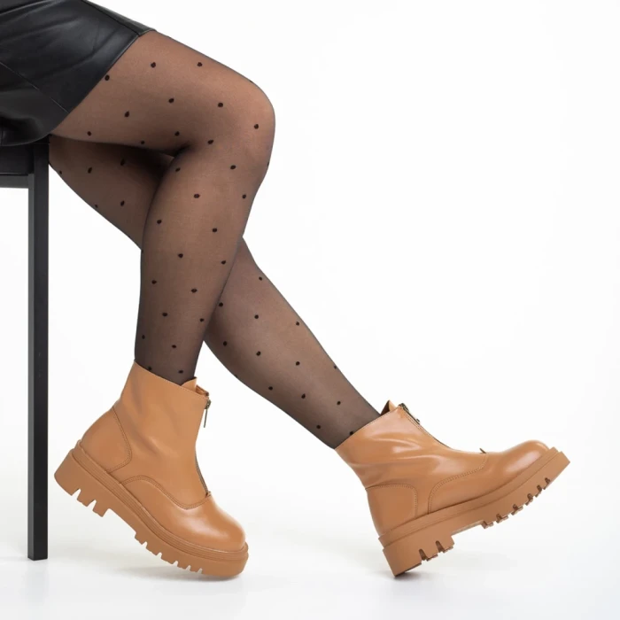 Дамски боти  камел  от еко кожа  Celestina