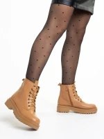 Дамски боти  бежови  от еко кожа  Adora