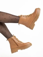 Дамски боти  бежови  от еко кожа  Adora