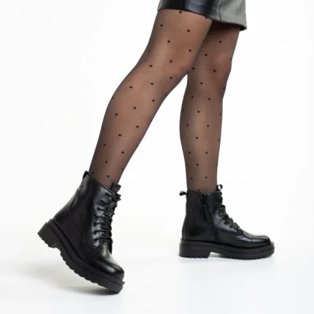 Дамски боти  черни  от еко кожа  Adora