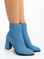 Дамски боти сини от текстилен материал Eleonora