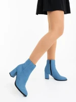 Дамски боти сини от текстилен материал Eleonora