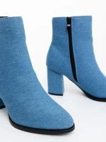 Дамски боти сини от текстилен материал Eleonora